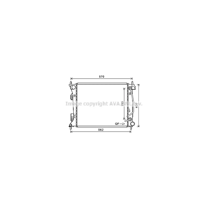Radiateur, refroidissement du moteur AVA QUALITY COOLING HY2433