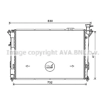 Radiateur, refroidissement du moteur AVA QUALITY COOLING