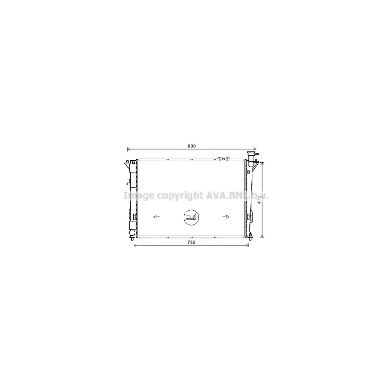 Radiateur, refroidissement du moteur AVA QUALITY COOLING HY2435