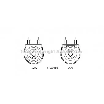 Radiateur d'huile AVA QUALITY COOLING HY3155