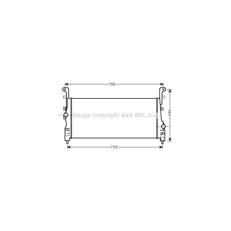 Intercooler, échangeur AVA QUALITY COOLING HY4200
