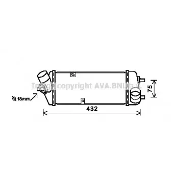 Intercooler, échangeur AVA QUALITY COOLING HY4235