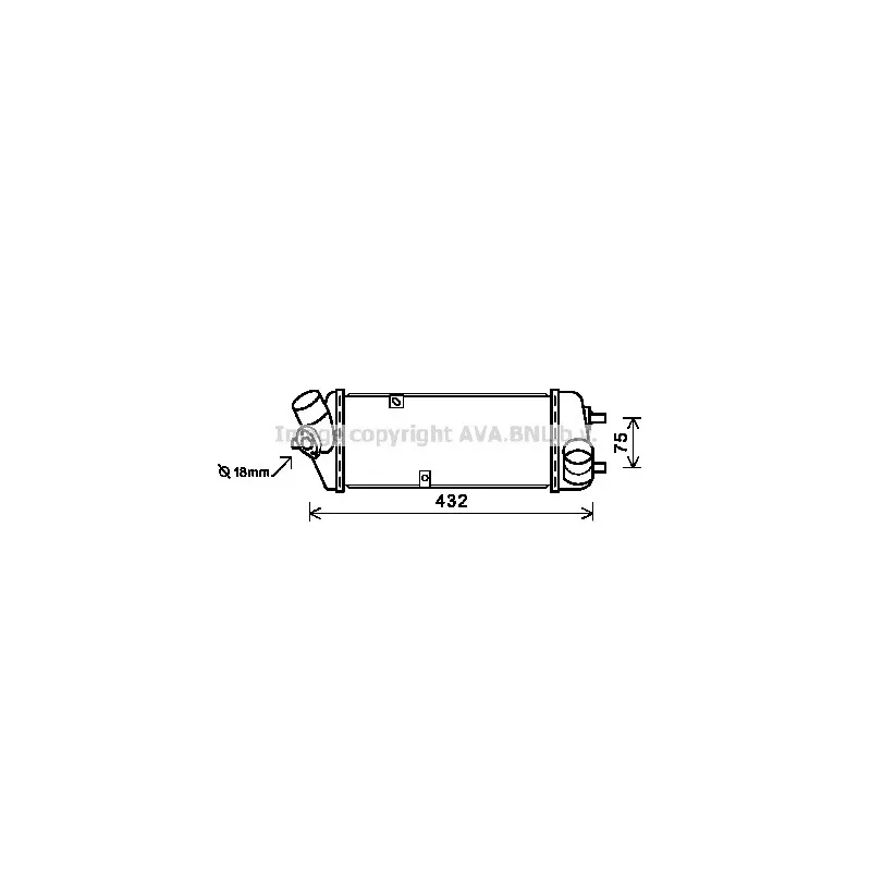 Intercooler, échangeur AVA QUALITY COOLING HY4235