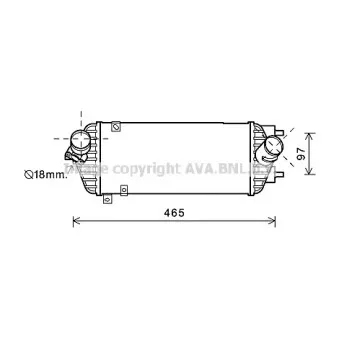 Intercooler, échangeur AVA QUALITY COOLING HY4293