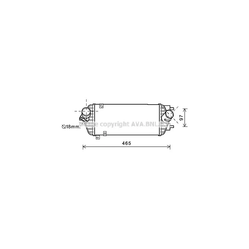 Intercooler, échangeur AVA QUALITY COOLING HY4293