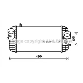 Intercooler, échangeur AVA QUALITY COOLING HY4326