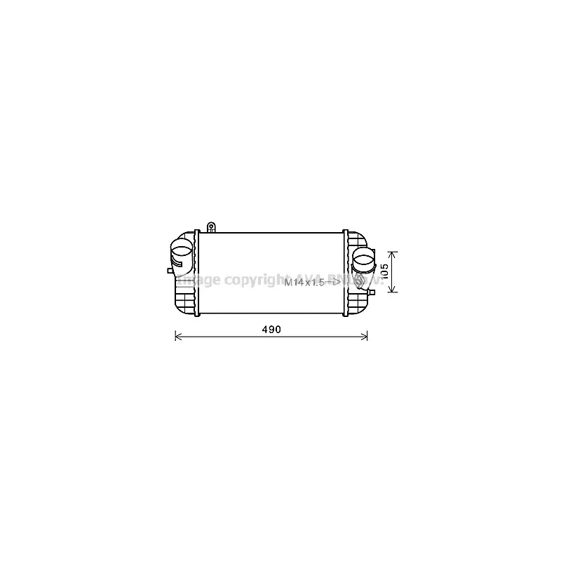 Intercooler, échangeur AVA QUALITY COOLING HY4326