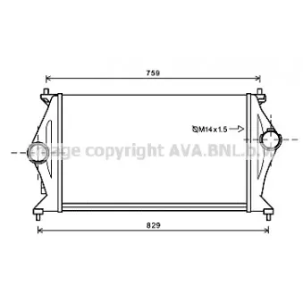 Intercooler, échangeur AVA QUALITY COOLING HY4327
