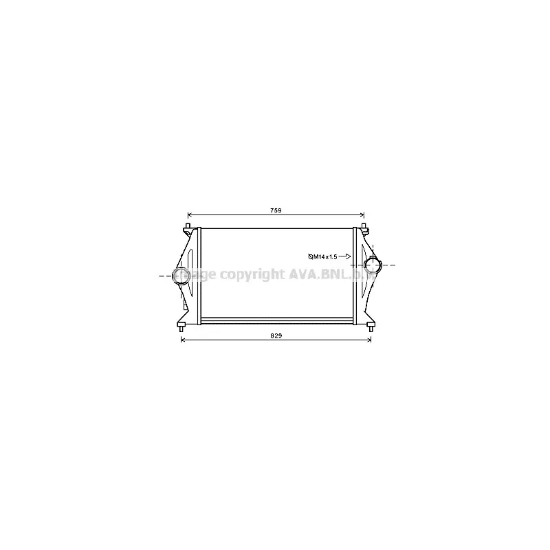 Intercooler, échangeur AVA QUALITY COOLING HY4327