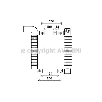 Intercooler, échangeur AVA QUALITY COOLING HY4359