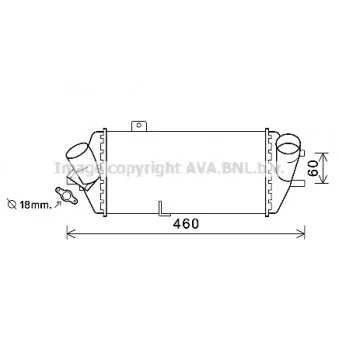 Intercooler, échangeur AVA QUALITY COOLING HY4389