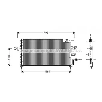 Condenseur, climatisation AVA QUALITY COOLING HY5039