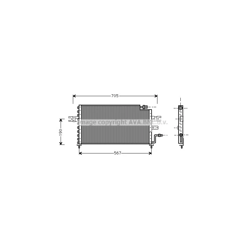 Condenseur, climatisation AVA QUALITY COOLING HY5039