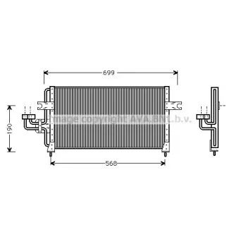 Condenseur, climatisation AVA QUALITY COOLING HY5040