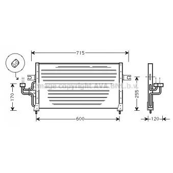 Condenseur, climatisation AVA QUALITY COOLING HY5041
