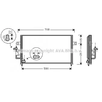 Condenseur, climatisation AVA QUALITY COOLING HY5057