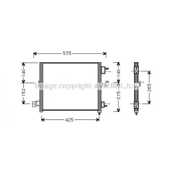Condenseur, climatisation AVA QUALITY COOLING HY5062