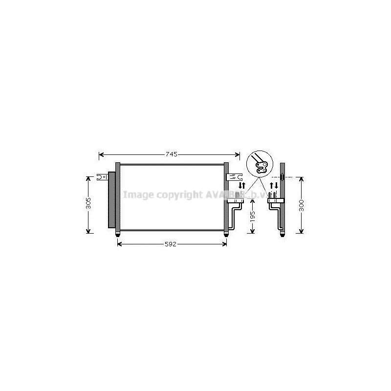 Condenseur, climatisation AVA QUALITY COOLING HY5082D