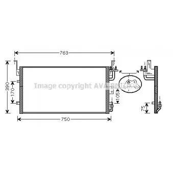 Condenseur, climatisation AVA QUALITY COOLING HY5083