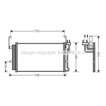 Condenseur, climatisation AVA QUALITY COOLING HY5084D