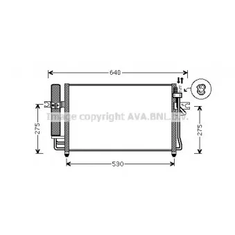 Condenseur, climatisation AVA QUALITY COOLING HY5087D
