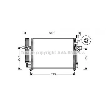Condenseur, climatisation AVA QUALITY COOLING HY5090D