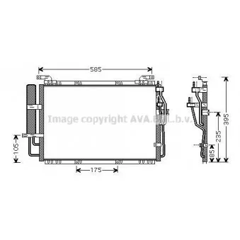 Condenseur, climatisation AVA QUALITY COOLING HY5091D