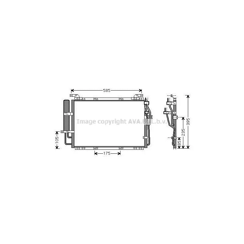 Condenseur, climatisation AVA QUALITY COOLING HY5091D