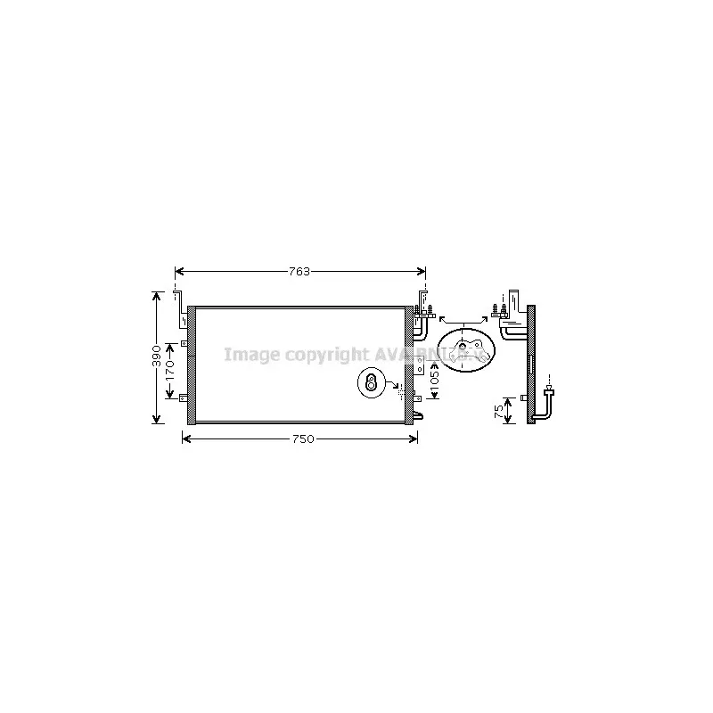 Condenseur, climatisation AVA QUALITY COOLING HY5135