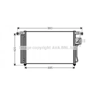 Condenseur, climatisation AVA QUALITY COOLING HY5175D