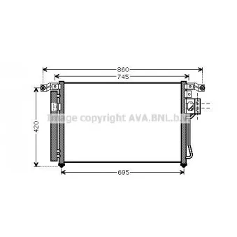 Condenseur, climatisation AVA QUALITY COOLING HY5176D