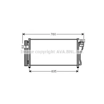 Condenseur, climatisation AVA QUALITY COOLING HY5178D