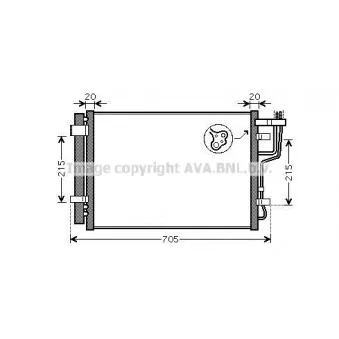 Condenseur, climatisation AVA QUALITY COOLING HY5183D