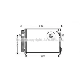 Condenseur, climatisation AVA QUALITY COOLING HY5195D