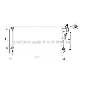 Condenseur, climatisation AVA QUALITY COOLING HY5246D