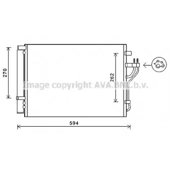 Condenseur, climatisation AVA QUALITY COOLING HY5280D