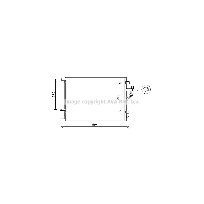 Condenseur, climatisation AVA QUALITY COOLING HY5280D