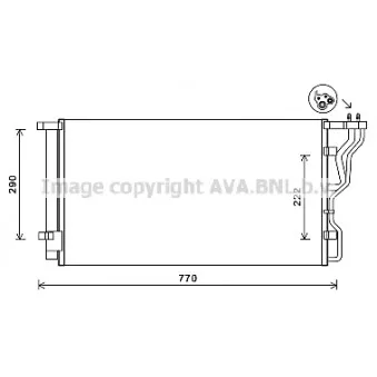 Condenseur, climatisation AVA QUALITY COOLING HY5298D