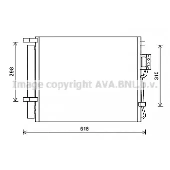Condenseur, climatisation AVA QUALITY COOLING HY5310D