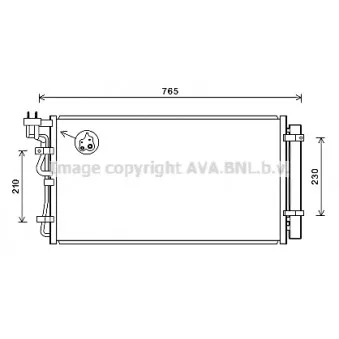 Condenseur, climatisation AVA QUALITY COOLING HY5316D