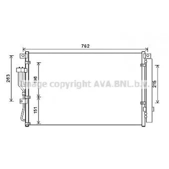 Condenseur, climatisation AVA QUALITY COOLING HY5345D