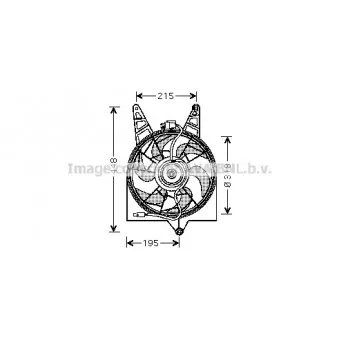 Ventilateur, refroidissement du moteur AVA QUALITY COOLING HY7501