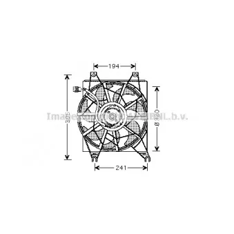 Ventilateur, refroidissement du moteur AVA QUALITY COOLING HY7502