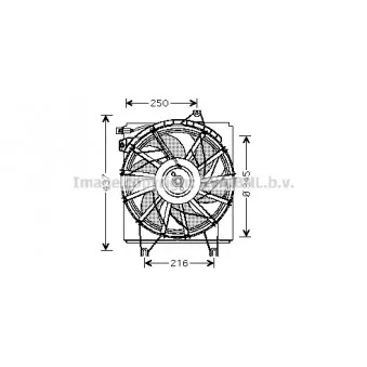 Ventilateur, refroidissement du moteur AVA QUALITY COOLING HY7503