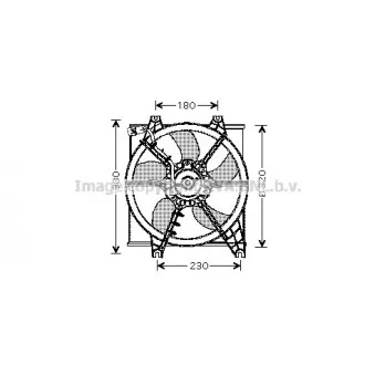 Ventilateur, refroidissement du moteur AVA QUALITY COOLING HY7506