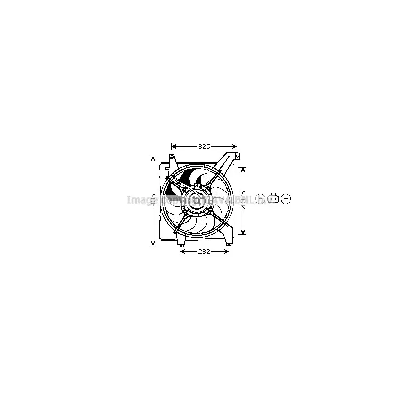 Ventilateur, refroidissement du moteur AVA QUALITY COOLING HY7507