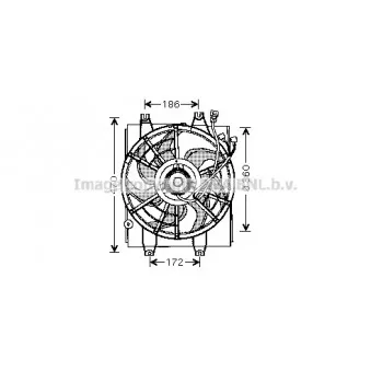 Ventilateur, refroidissement du moteur AVA QUALITY COOLING HY7510
