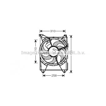 Ventilateur, refroidissement du moteur AVA QUALITY COOLING