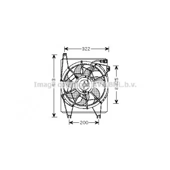 Ventilateur, refroidissement du moteur AVA QUALITY COOLING HY7517