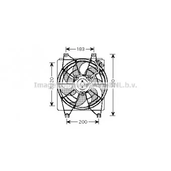 Ventilateur, refroidissement du moteur AVA QUALITY COOLING HY7522